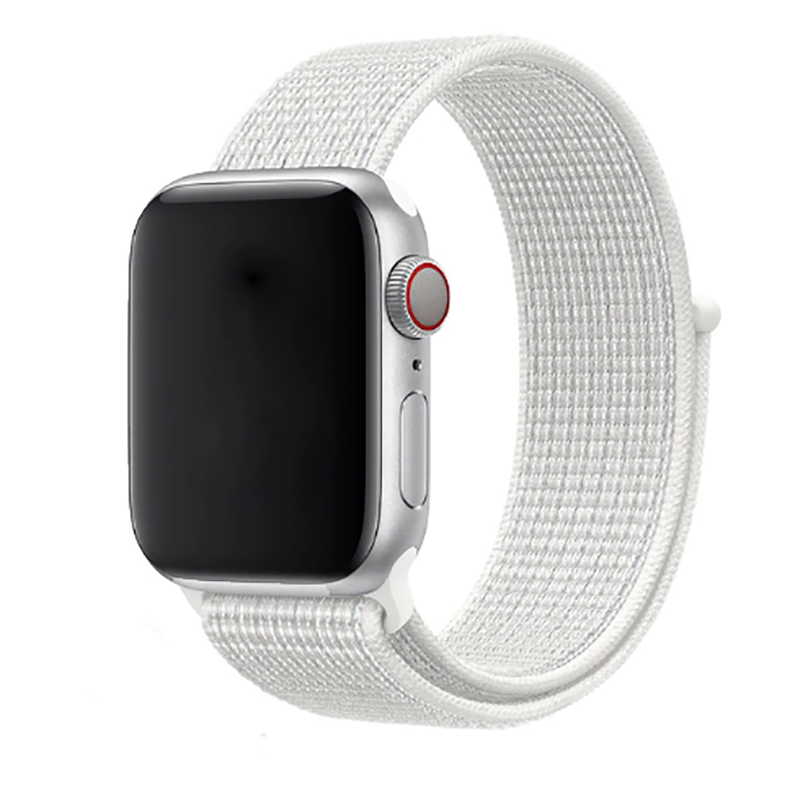 Apple Watch 40mm Uyumlu Kordon Hasır Örgü Cırt Cırtlı Terletmeyen Zore KRD-03 Kumaş Kayış