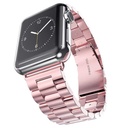 Apple Watch 38mm Uyumlu Kordon Paslanmaz Metal Baklalı Tasarım KRD-04 Kayış