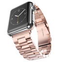 Apple Watch 42mm Uyumlu Kordon Paslanmaz Metal Baklalı Tasarım KRD-04 Kayış