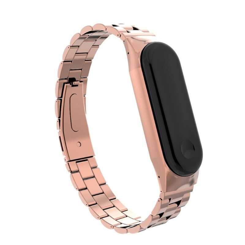 [RNZ-TA33398] Xiaomi Mi Band 3 Uyumlu KRD-05 Metal Kordon (Siyah)