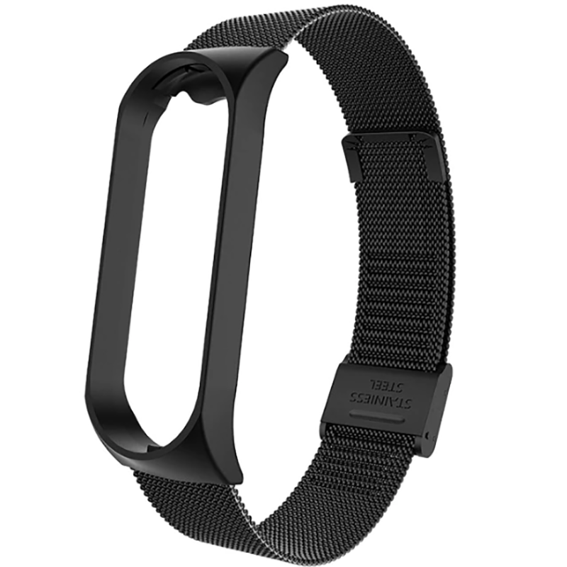 [RNZ-TA33426] Xiaomi Mi Band 3 Uyumlu KRD-06 Metal Kordon (Siyah)