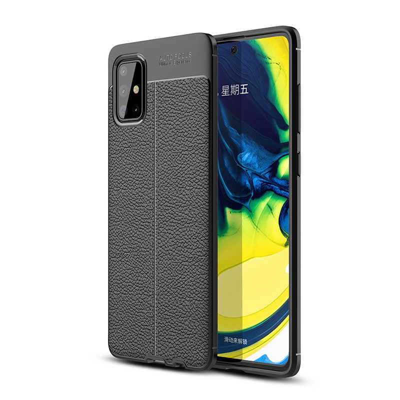 [RNZ-TA33602] Samsung Galaxy A51 Uyumlu Kılıf Zore Niss Silikon Kapak (Siyah)