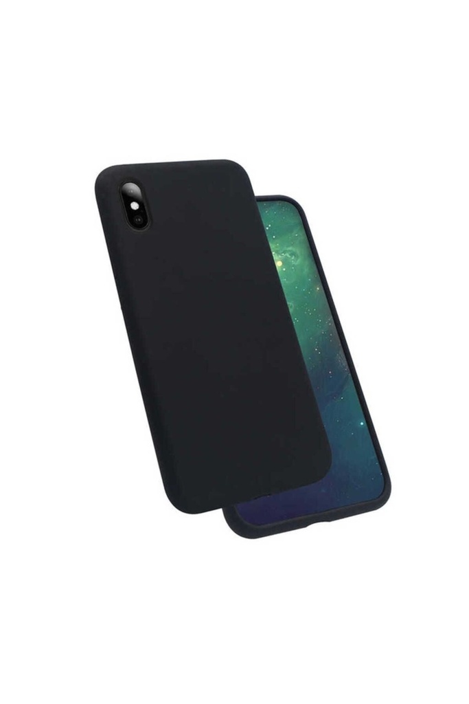 [RNZ-TA33632] Apple iPhone X Uyumlu Kılıf Zore Silk Silikon (Siyah)