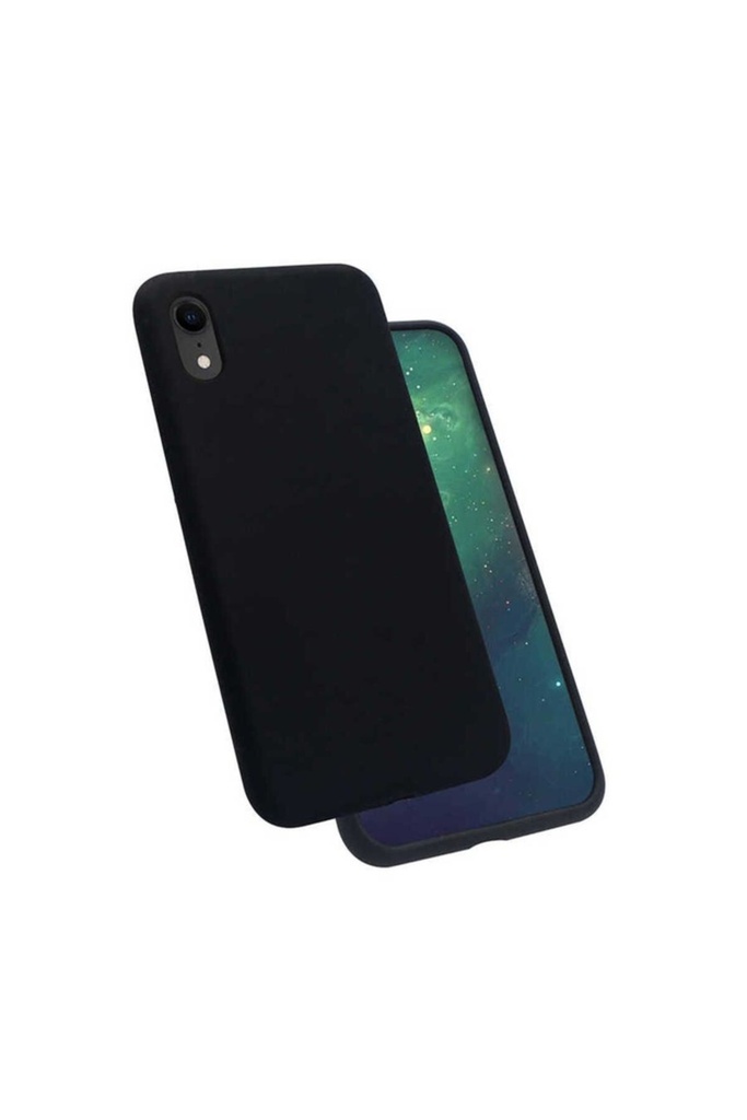 [RNZ-TA33638] Apple iPhone XR Uyumlu Kılıf Zore Silk Silikon (Siyah)