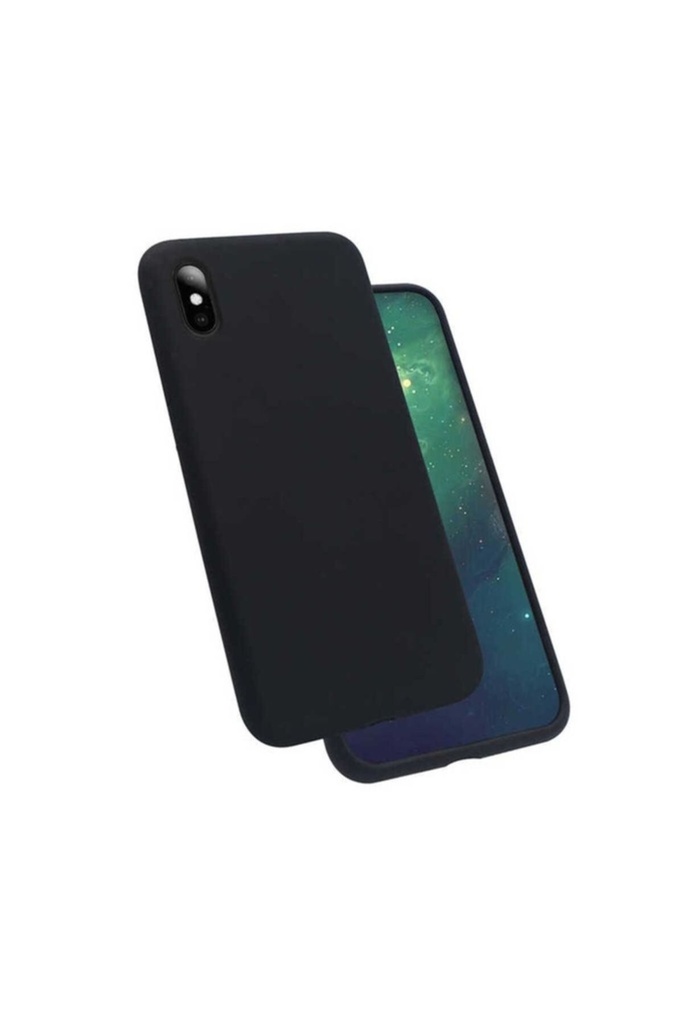 [RNZ-TA33644] Apple iPhone XS Max Uyumlu Kılıf Zore Silk Silikon (Siyah)