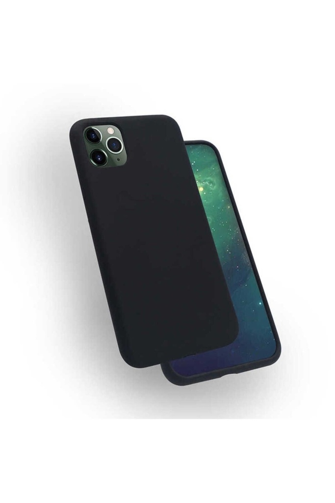 [RNZ-TA33656] Apple iPhone 11 Pro Uyumlu Kılıf Zore Silk Silikon (Siyah)