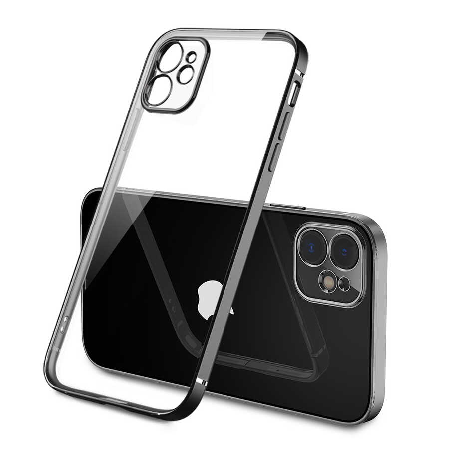 [RNZ-TA56276] Apple iPhone 12 Uyumlu Kılıf Zore Gbox Kapak (Siyah)