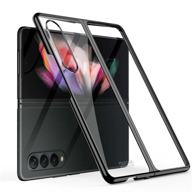 [RNZ-TA57106] Samsung Galaxy Z Fold 3 Uyumlu Kılıf Zore Kıpta Kapak (Siyah)