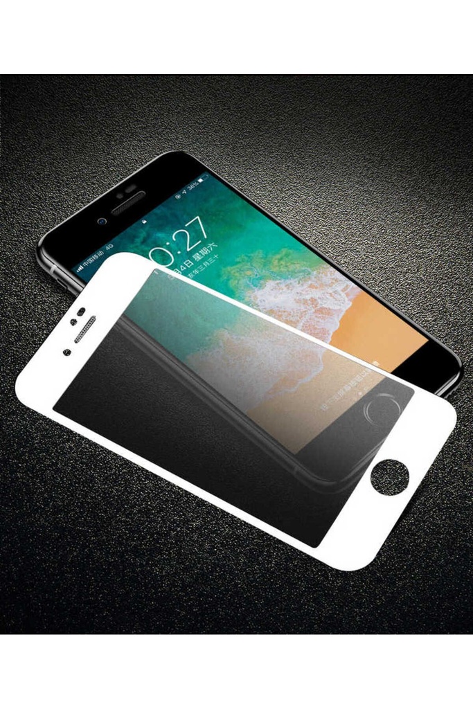[RNZ-TA34248] Apple iPhone 7 Uyumlu Zore Anti-Dust Mat Privacy Temperli Ekran Koruyucu (Siyah)
