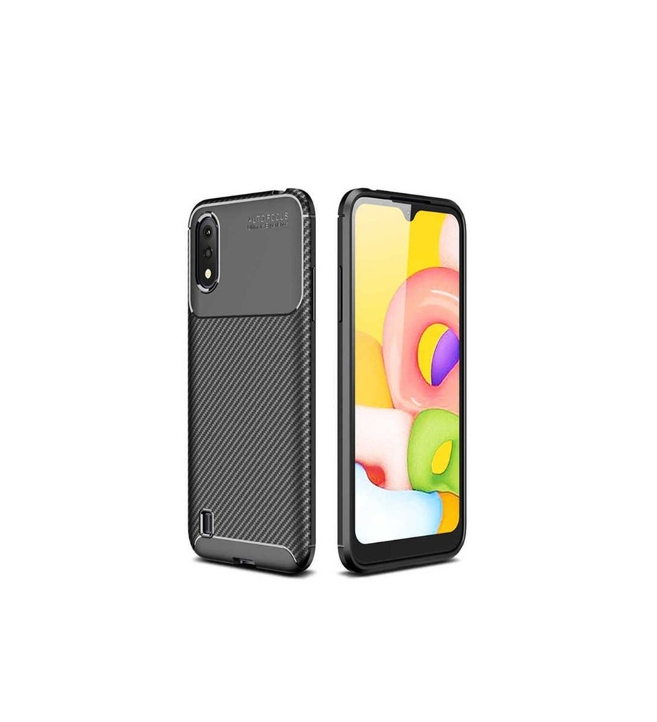 [RNZ-TA34411] Samsung Galaxy A01 Uyumlu Kılıf Zore Negro Silikon Kapak (Siyah)