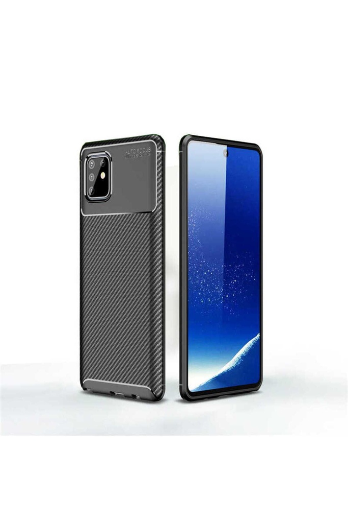 [RNZ-TA34271] Samsung Galaxy A81 (Note 10 Lite) Uyumlu Kılıf Zore Negro Silikon Kapak (Siyah)