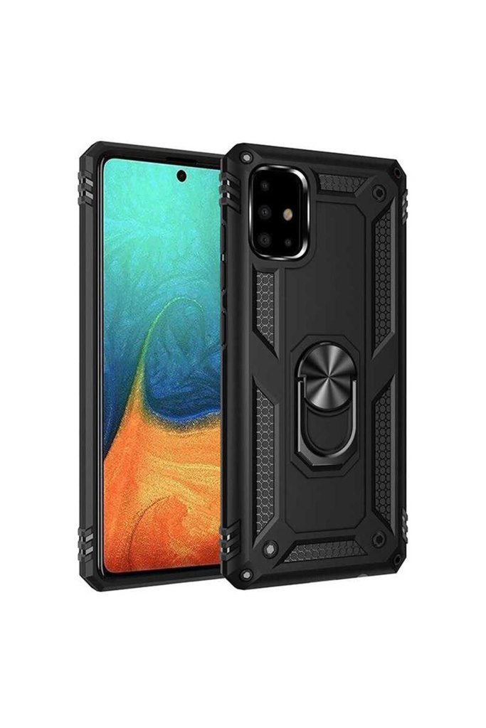 [RNZ-TA34295] Samsung Galaxy A71 Uyumlu Kılıf Zore Vega Kapak (Siyah)