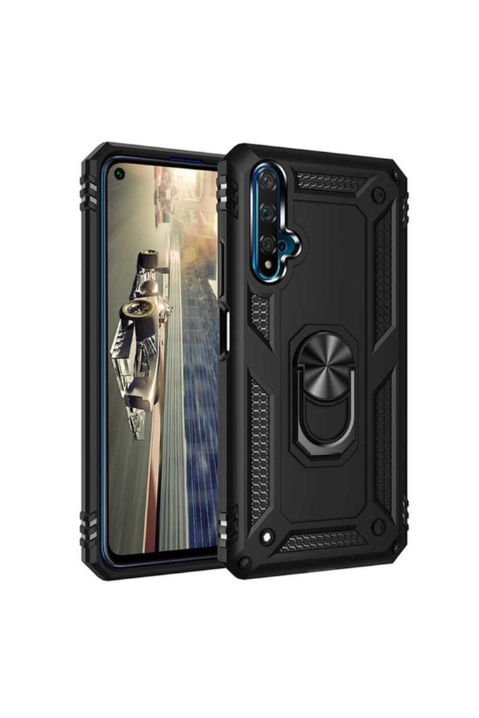 [RNZ-TA34301] Huawei Honor 20 Uyumlu Kılıf Zore Vega Kapak (Siyah)