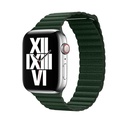 Apple Watch 42mm Uyumlu Kordon Suni Deri Bakla Tasarımlı KRD-09 Kayış