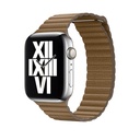 Apple Watch 44mm Uyumlu Kordon Suni Deri Bakla Tasarımlı KRD-09 Kayış