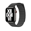 Apple Watch 44mm Uyumlu Kordon Suni Deri Bakla Tasarımlı KRD-09 Kayış