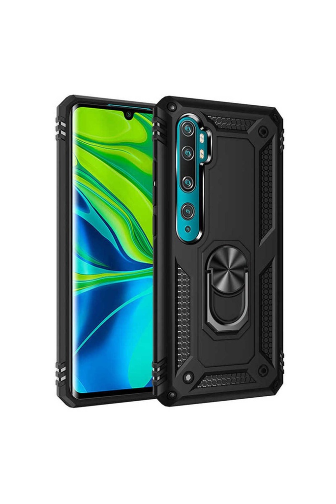 [RNZ-TA35286] Xiaomi Mi Note 10 Uyumlu Kılıf Zore Vega Kapak (Siyah)