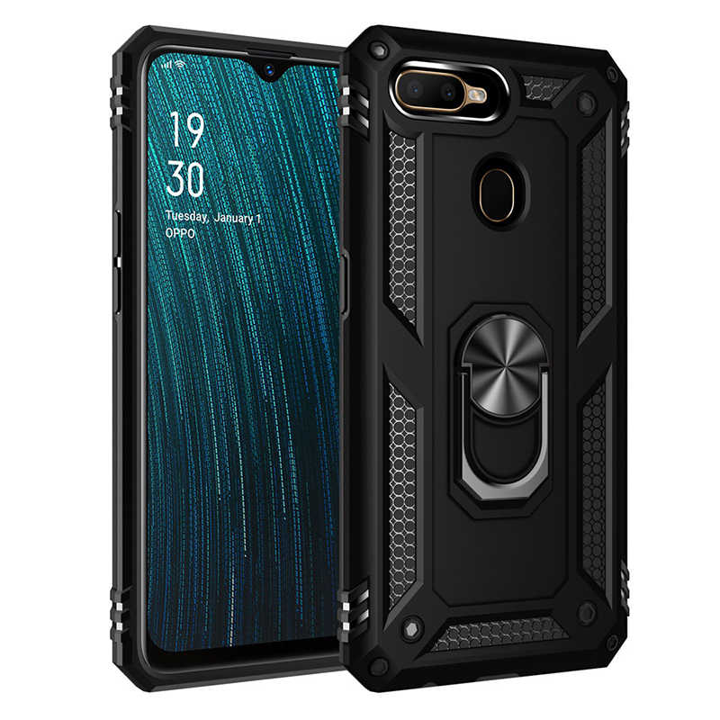 [RNZ-TA34643] Oppo A5S Uyumlu Kılıf Zore Vega Kapak (Siyah)