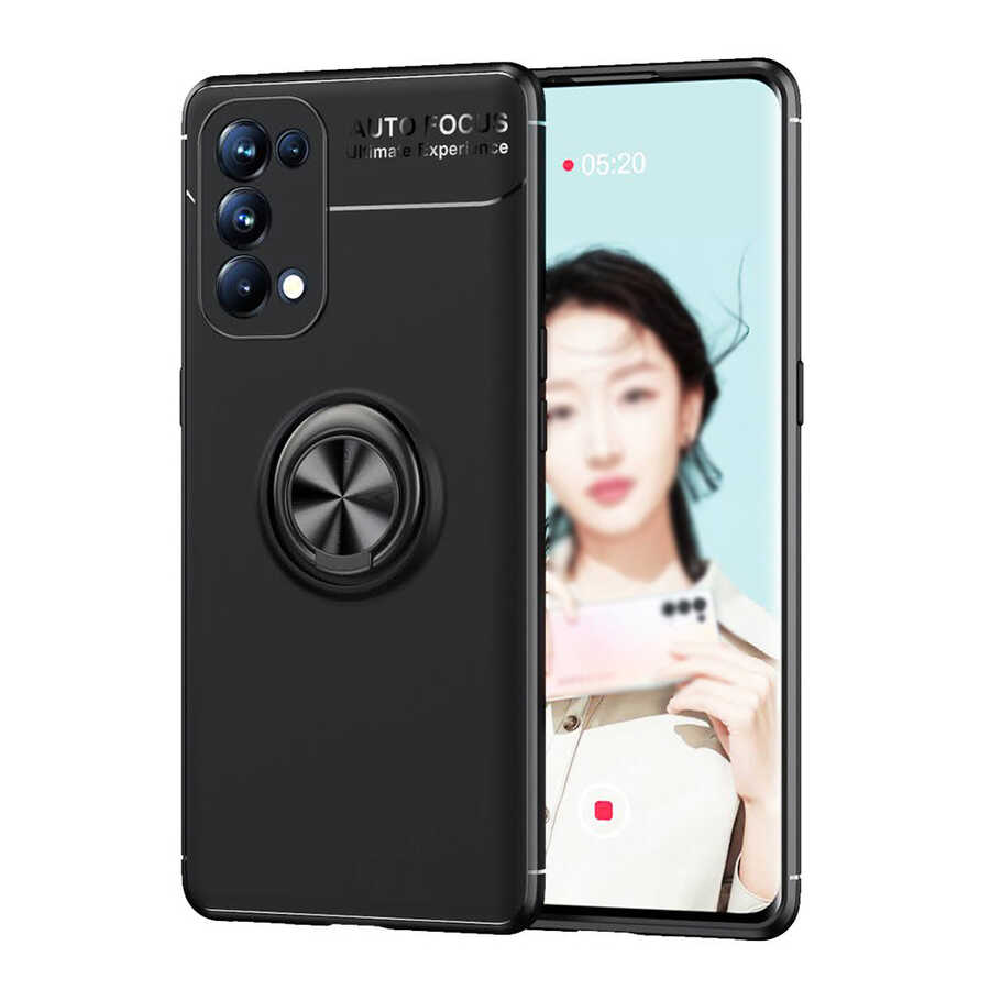 [RNZ-TA50017] Oppo Reno 5 5G Uyumlu Kılıf Zore Ravel Silikon Kapak (Siyah)