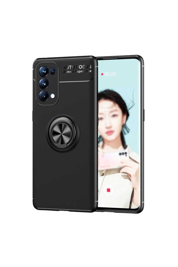 [RNZ-TA50017] Oppo Reno 5 5G Uyumlu Kılıf Zore Ravel Silikon Kapak (Siyah)
