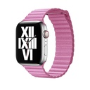 Apple Watch 38mm Uyumlu Kordon Suni Deri Bakla Tasarımlı KRD-09 Kayış