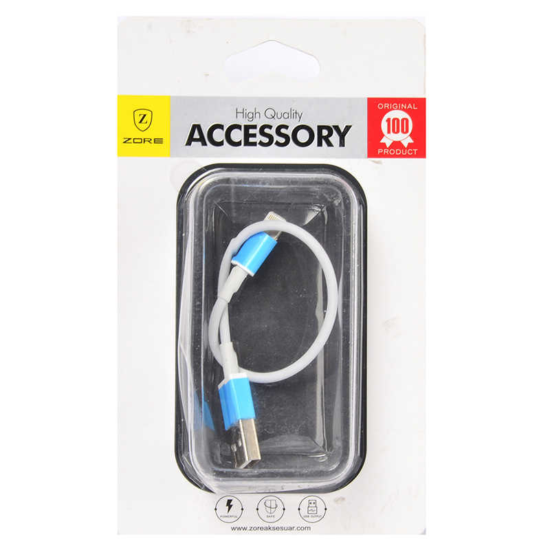 [RNZ-TA35482] Zore Lightning Beyaz 25-30 Cm Kısa Usb Kablo