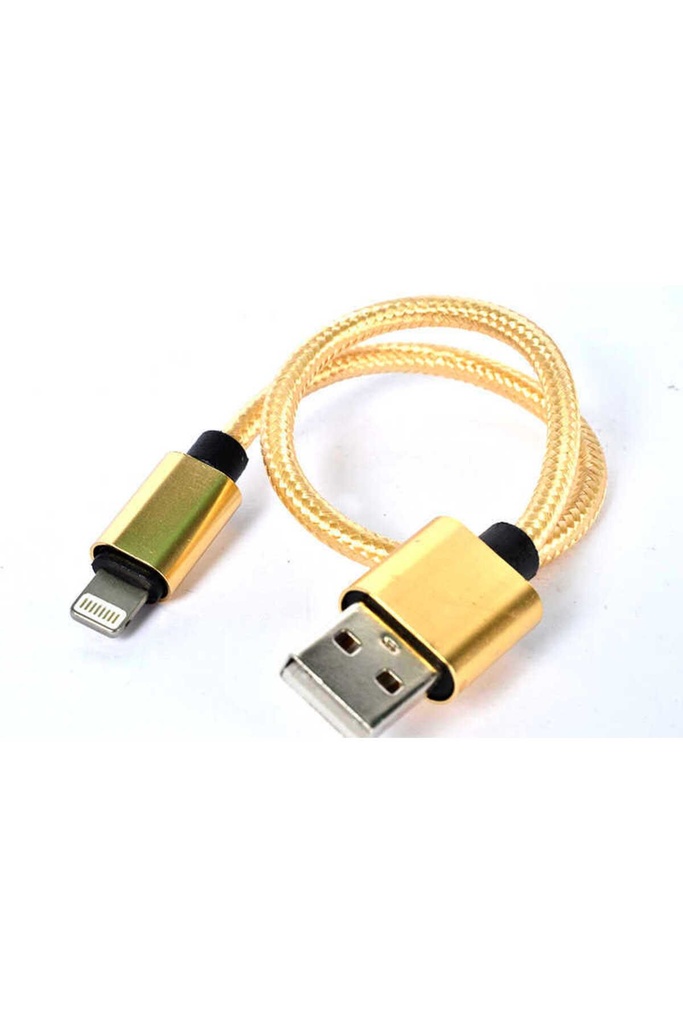 [RNZ-TA35499] Zore 30 Cm Halat Lightning Usb Kablo (Gold)