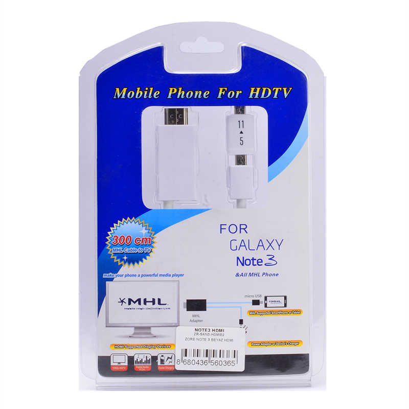 [RNZ-TA35612] Samsung Galaxy Note 3 Uyumlu MHL HDMI Kablo