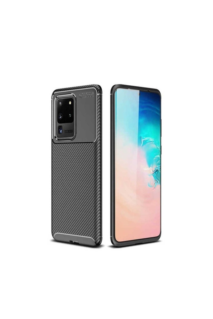 [RNZ-TA35864] Samsung Galaxy S20 Ultra Uyumlu Kılıf Zore Negro Silikon Kapak (Siyah)