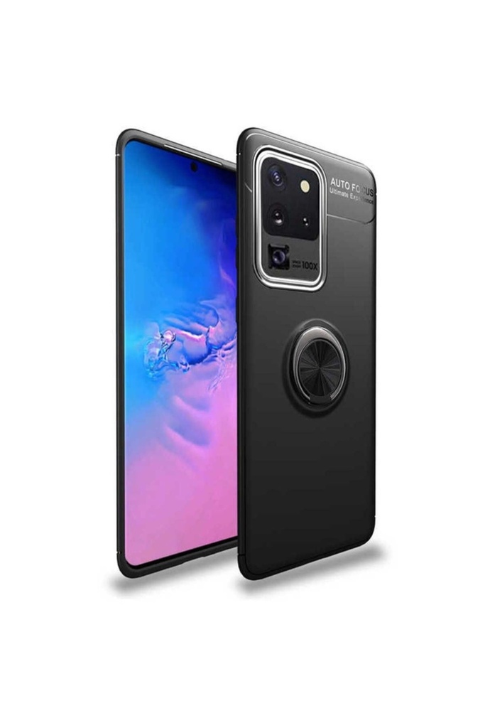 [RNZ-TA35966] Samsung Galaxy S20 Ultra Uyumlu Kılıf Zore Ravel Silikon Kapak (Siyah)