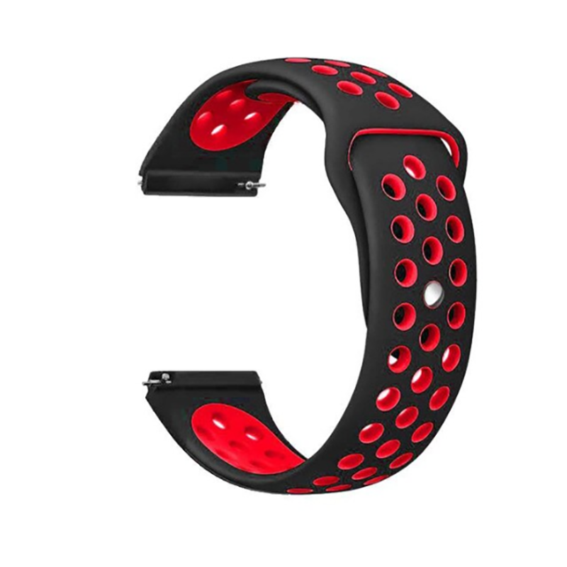 Samsung Gear S3 22mm Uyumlu Kordon Silikon Esnek Yumuşak Delikli Spor KRD-02 Kayış