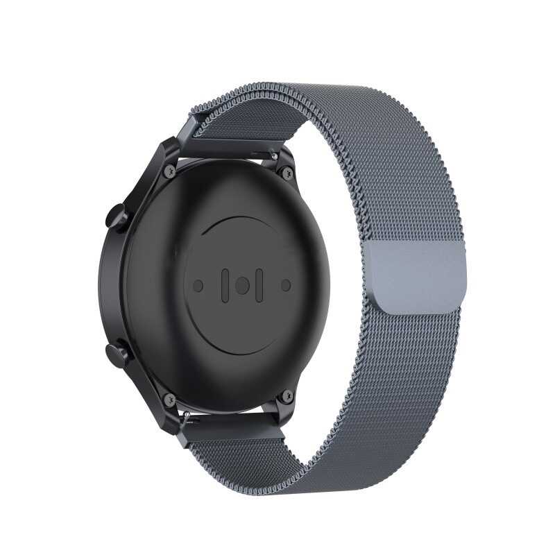 Samsung Gear S3 22mm Uyumlu Kordon Hasır Metal Mıknatıslı Zore KRD-12 Kayış