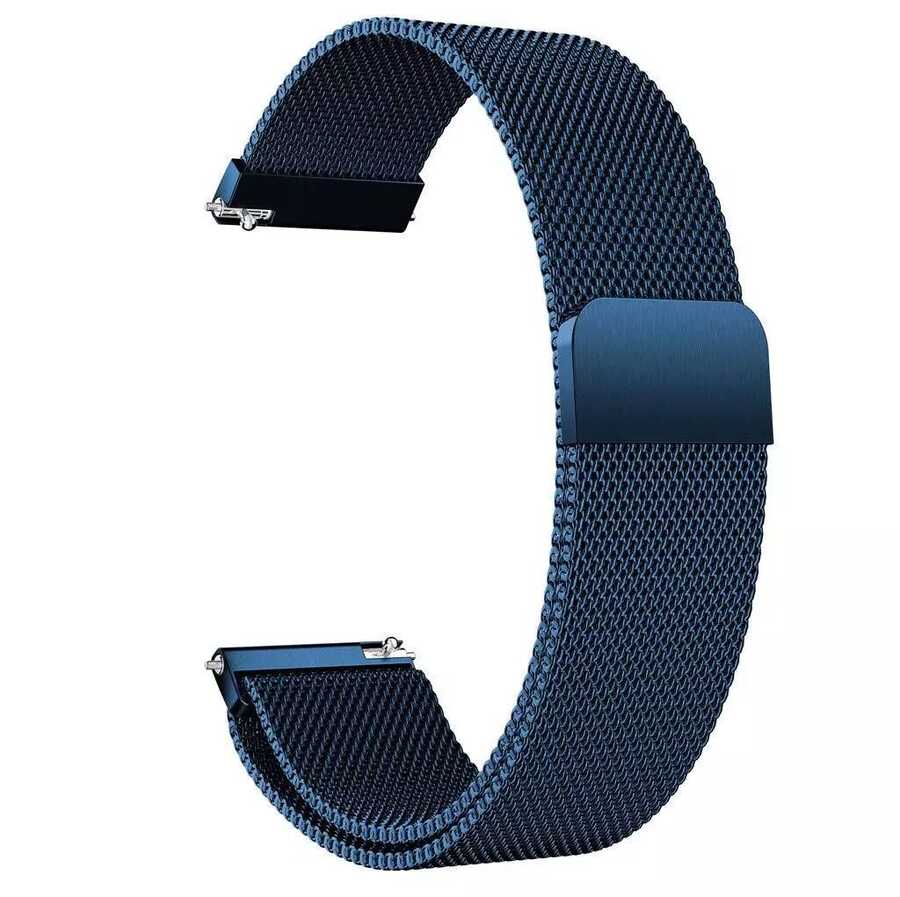 Samsung Gear S3 22mm Uyumlu Kordon Hasır Metal Mıknatıslı Zore KRD-12 Kayış