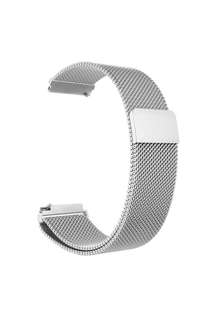 Samsung Gear S2 (20mm) Uyumlu Kordon Hasır Metal Mıknatıslı Zore KRD-12 Kayış