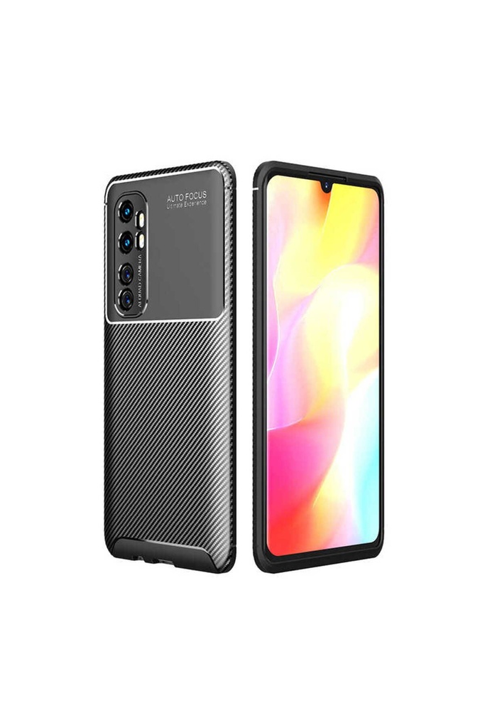 [RNZ-TA40086] Xiaomi Mi Note 10 Lite Uyumlu Kılıf Zore Negro Silikon Kapak (Siyah)