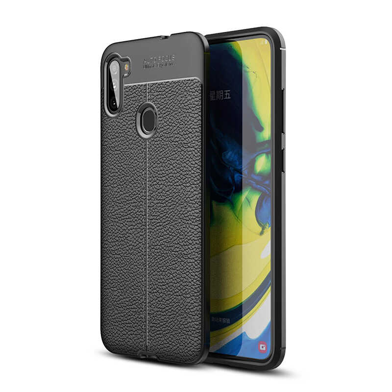 [RNZ-TA40109] Samsung Galaxy A11 Uyumlu Kılıf Zore Niss Silikon Kapak (Siyah)