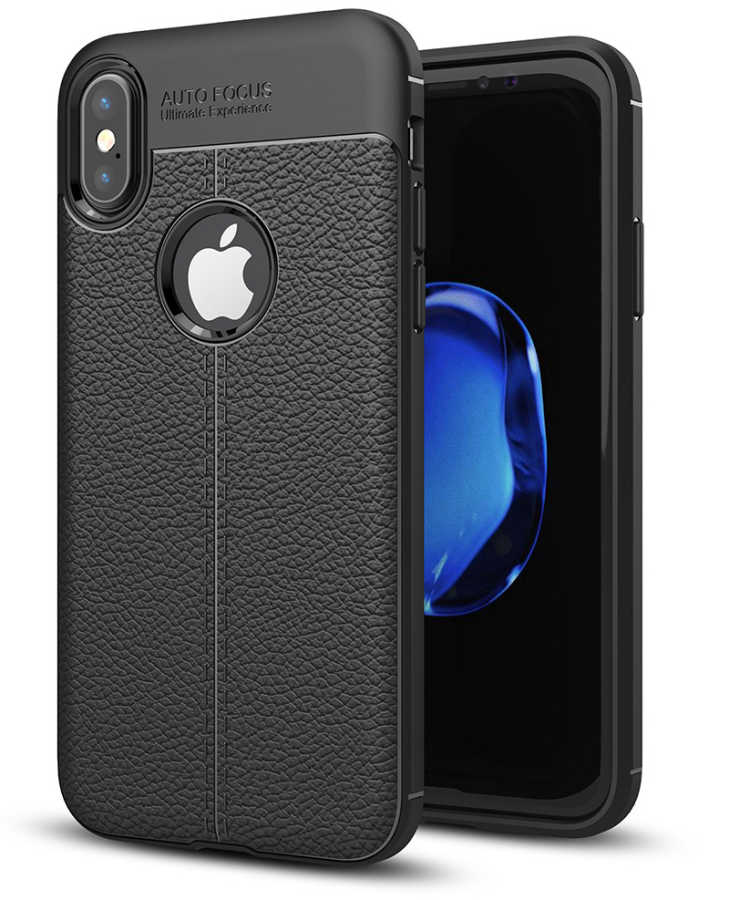 [RNZ-TA263] Apple iPhone X Uyumlu Kılıf Zore Niss Silikon Kapak (Siyah)