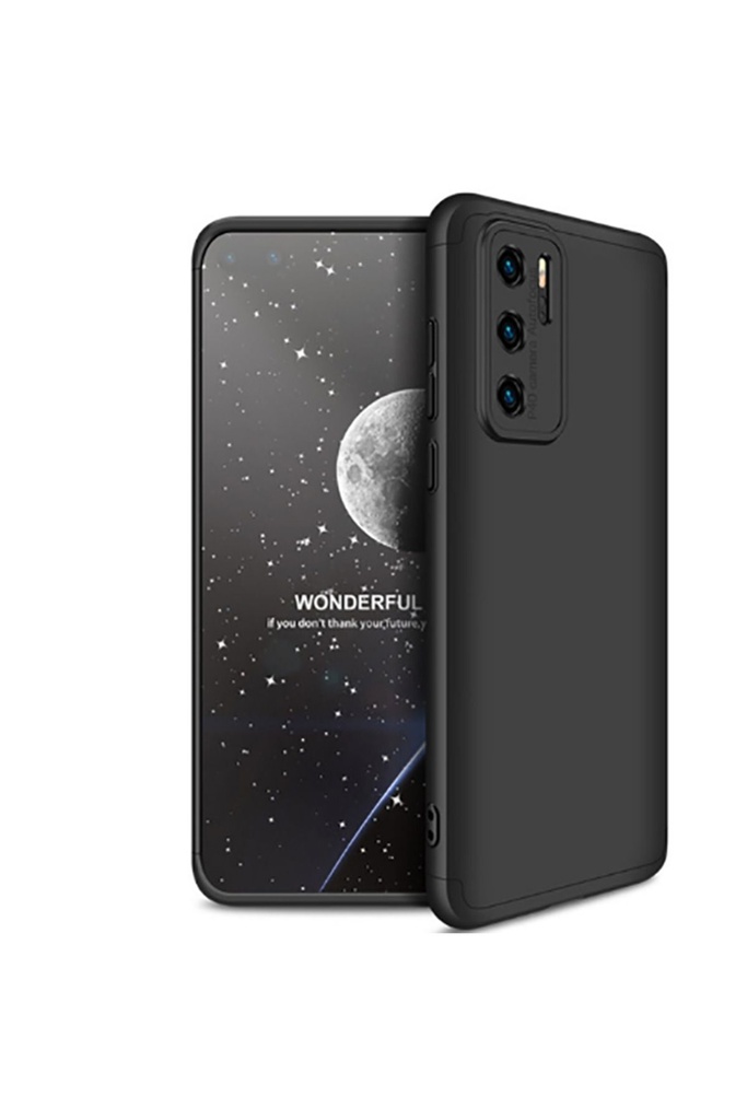 [RNZ-TA40532] Huawei P40 Pro Uyumlu Kılıf Zore Ays Kapak (Siyah)
