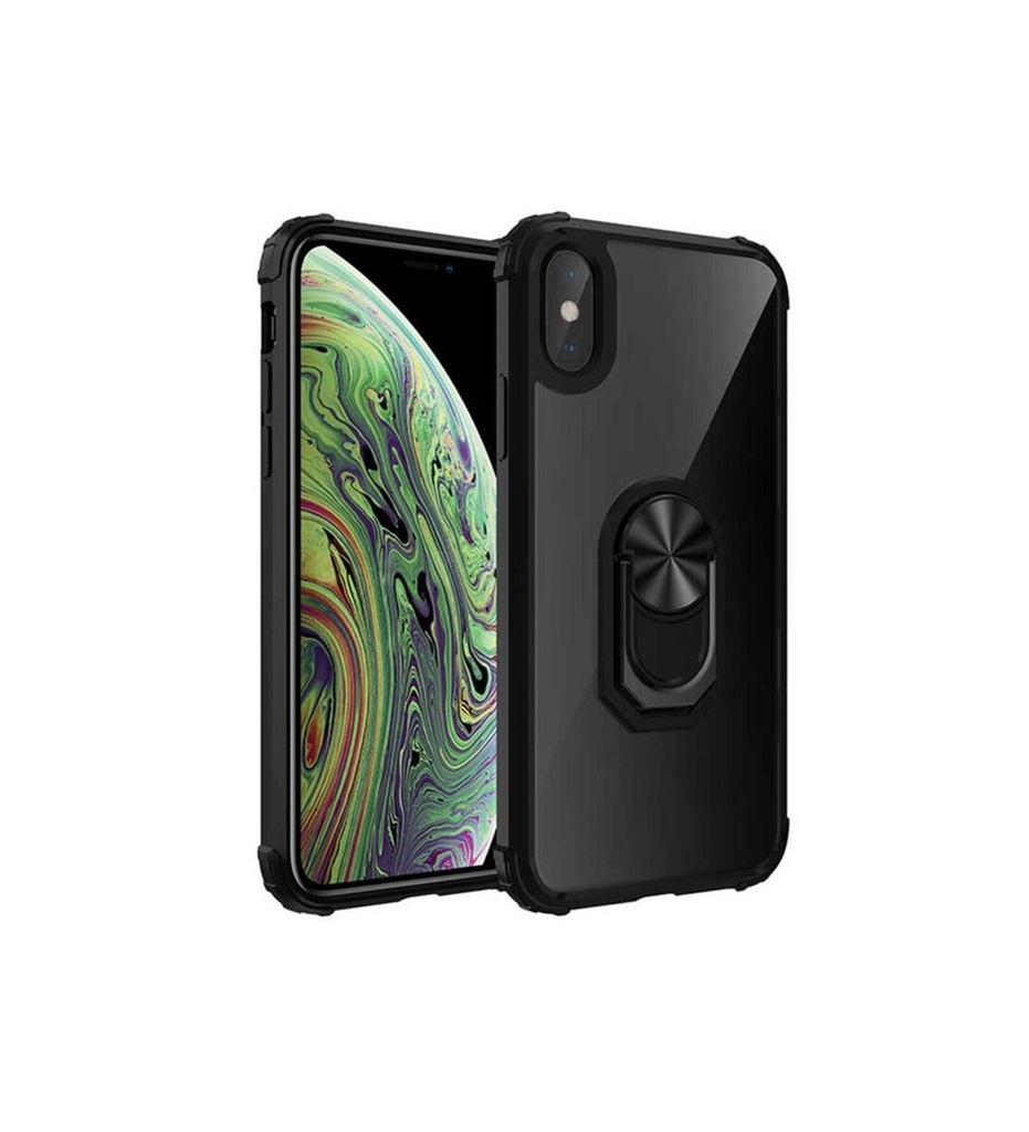 [RNZ-TA37876] Apple iPhone X Uyumlu Kılıf Zore Mola Kapak (Siyah)
