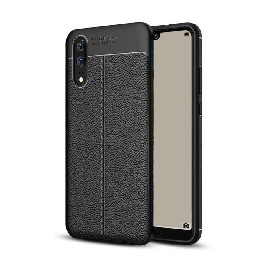 [RNZ-TA2401] Huawei P20 Uyumlu Kılıf Zore Niss Silikon Kapak (Siyah)