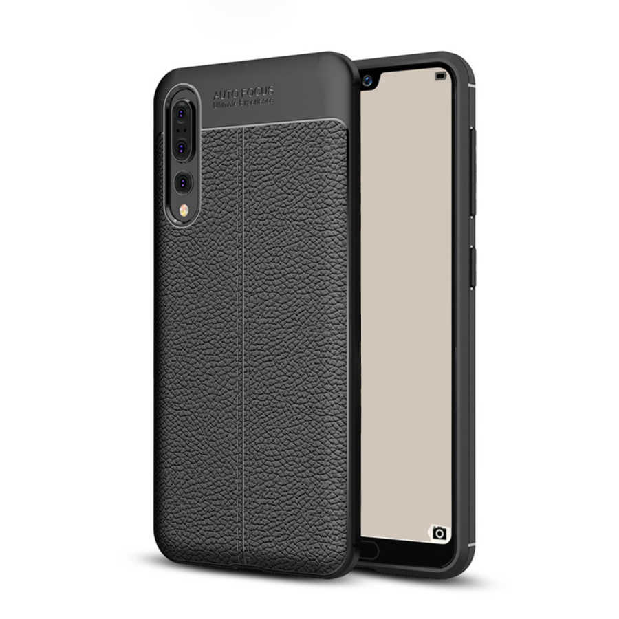 [RNZ-TA2405] Huawei P20 Pro Uyumlu Kılıf Zore Niss Silikon Kapak (Siyah)
