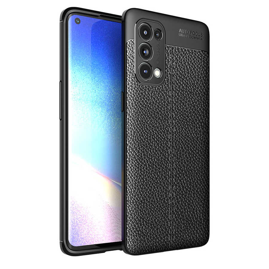 [RNZ-TA49679] Oppo Reno 5 5G Uyumlu Kılıf Zore Niss Silikon Kapak (Siyah)