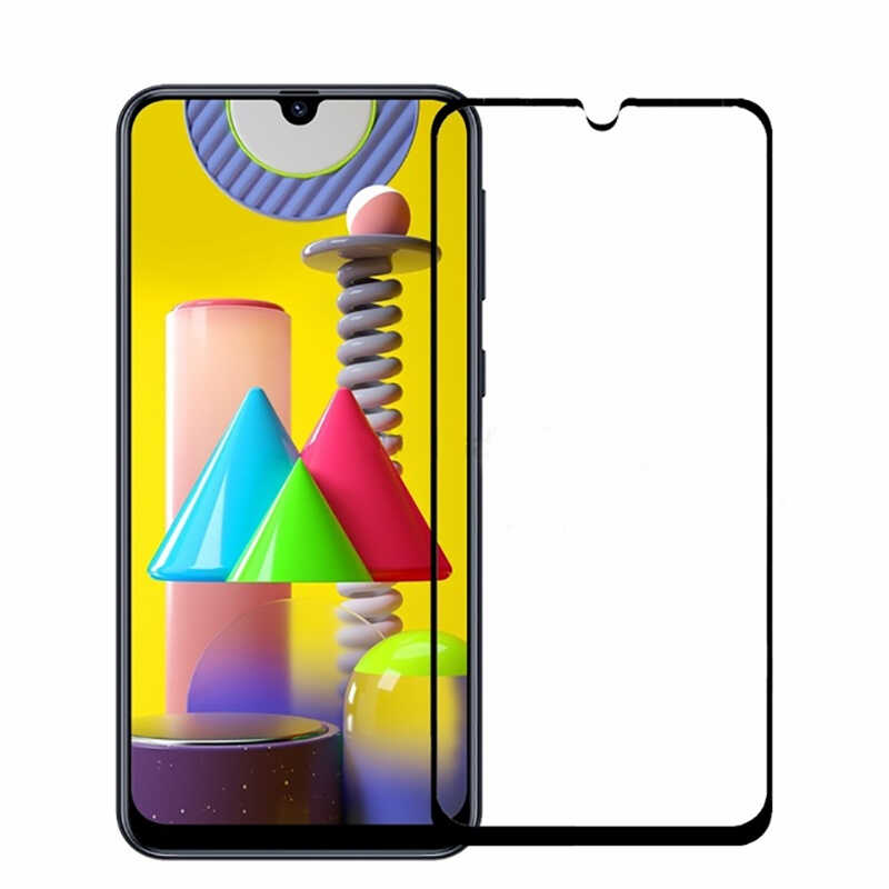 Samsung Galaxy M31 Uyumlu Zore Kenarları Kırılmaya Dayanıklı Cam Ekran Koruyucu