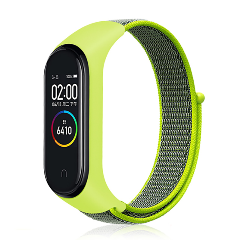 [RNZ-TA40525] Xiaomi Mi Band 5 Uyumlu Kordon Hasır Örgü Cırt Cırtlı Terletmeyen Zore KRD-03 Kumaş Kayış (NO5)