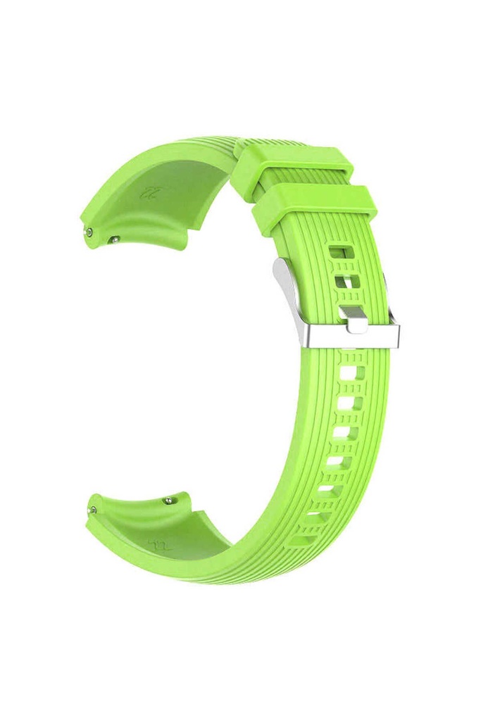 Samsung Galaxy Watch 46mm Uyumlu 22mm Kordon Silikon Çizgili Spor Yumuşak KRD-18 Kayış