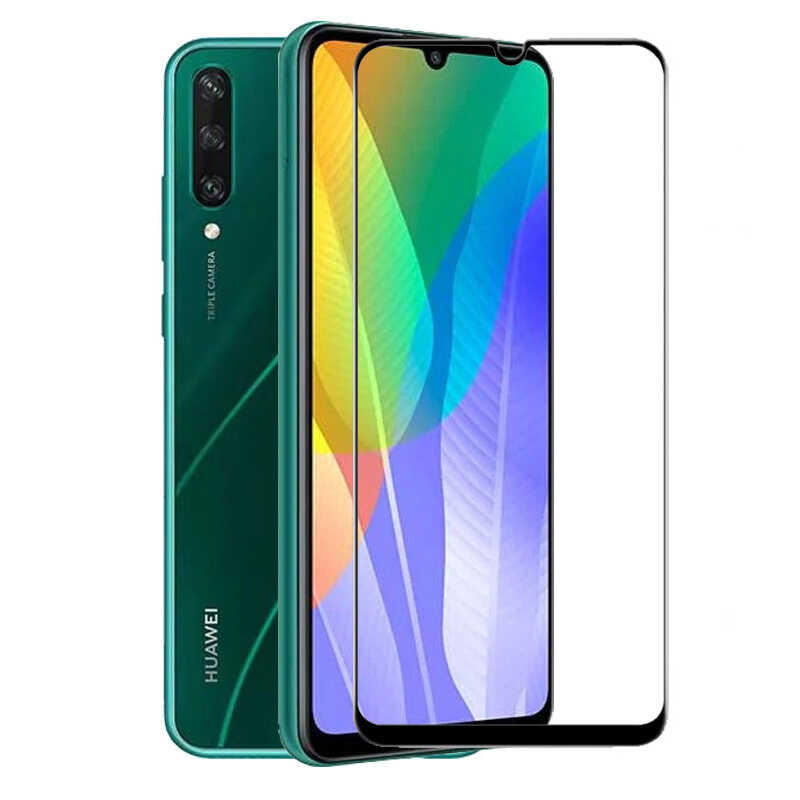 Huawei Y6P Uyumlu Zore Kenarları Kırılmaya Dayanıklı Cam Ekran Koruyucu