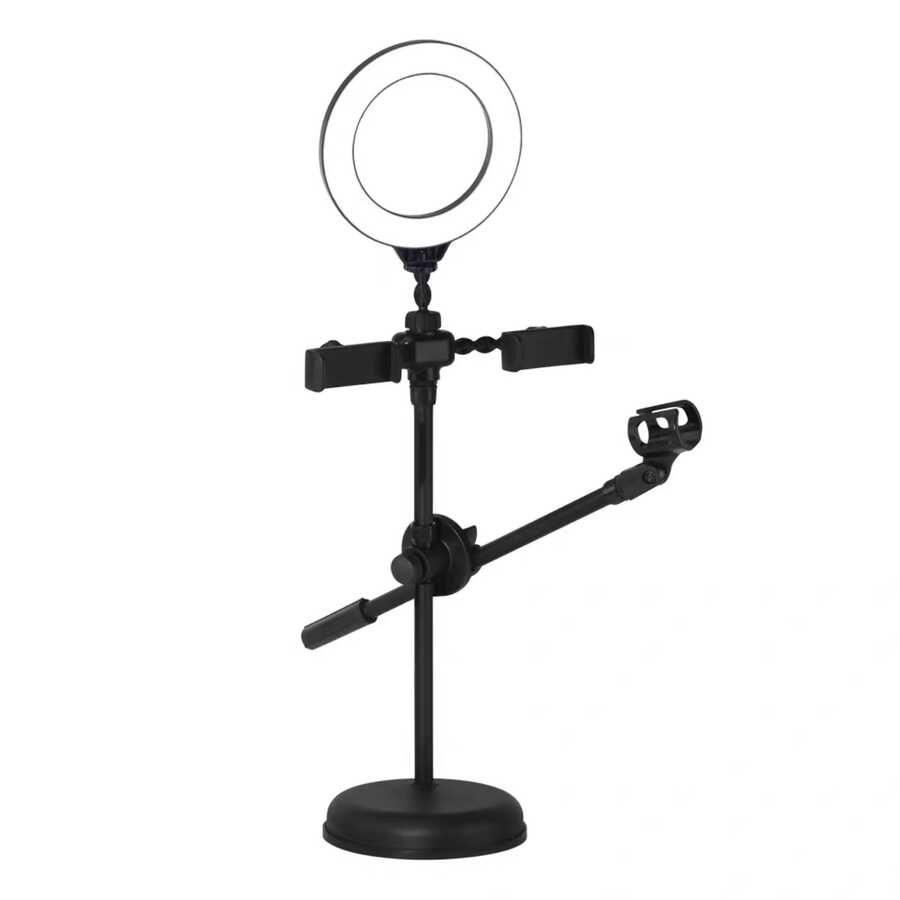 [RNZ-TA38142] Zore Dual Big Light Işıklı Telefon Tutucu 16 cm Ring Light