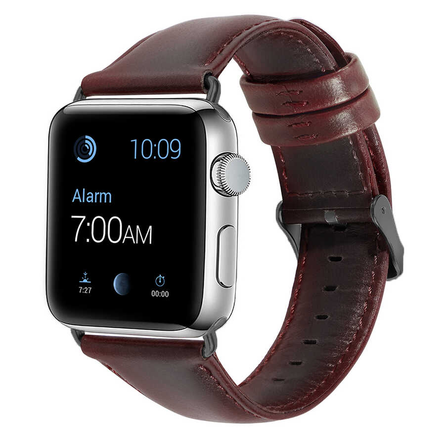 ​​​Apple Watch 44mm Uyumlu Luxury Leather Deri Kordon