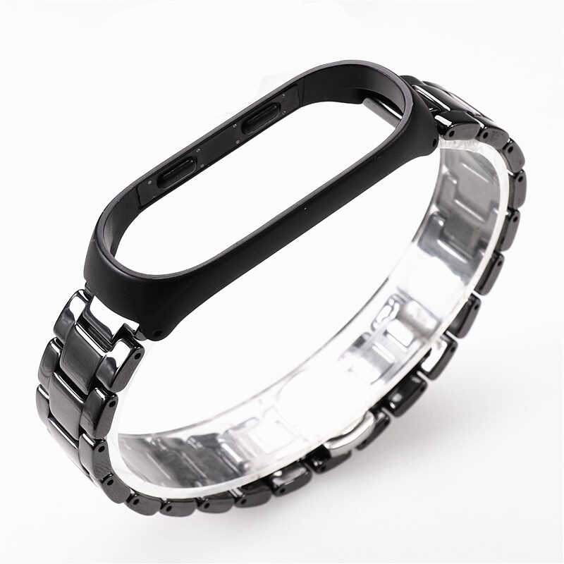 [RNZ-TA39061] Xiaomi Mi Band 4 Uyumlu KRD-21 Metal Kordon (Siyah)
