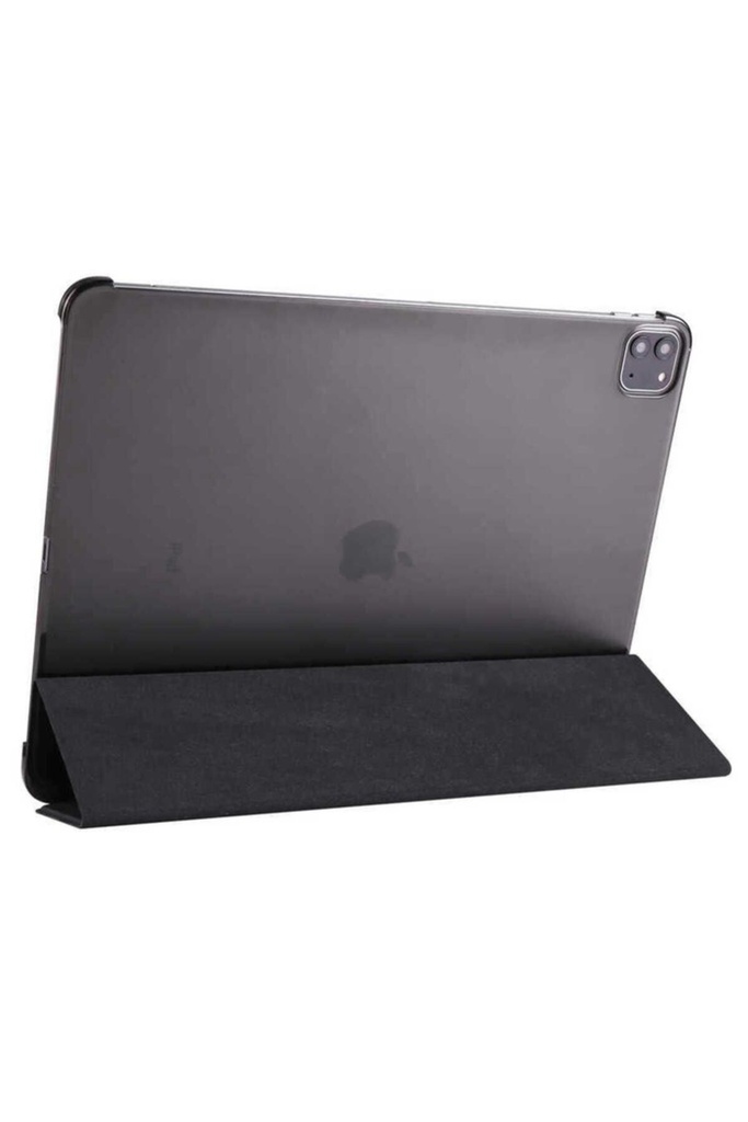 [RNZ-TA38490] Apple iPad Pro 12.9 2020 (4.Nesil) Uyumlu Zore Smart Cover Standlı 1-1 Kılıf (Siyah)